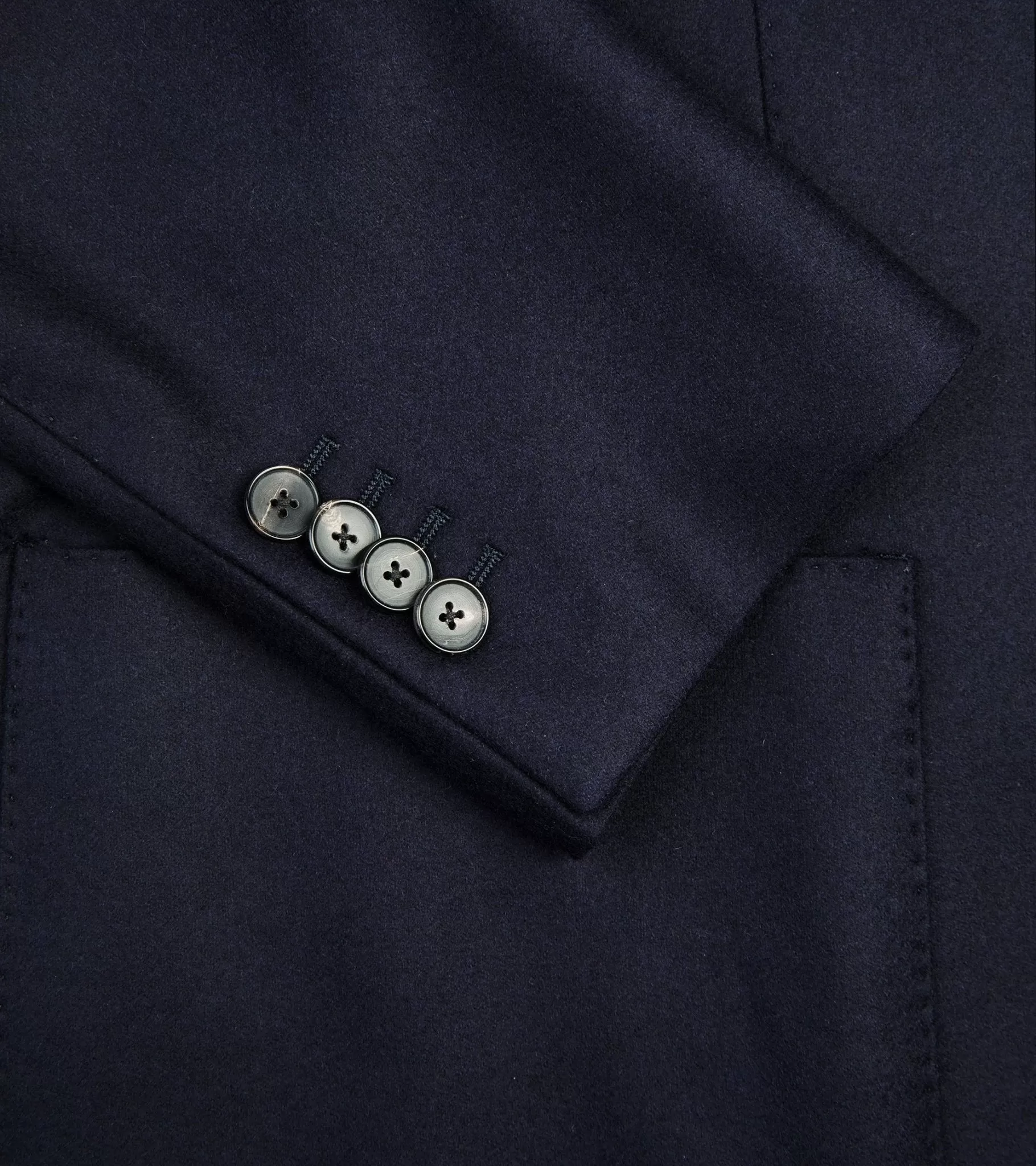 Trunk Wigmore Wool Flannel Suit Jacket: Navy