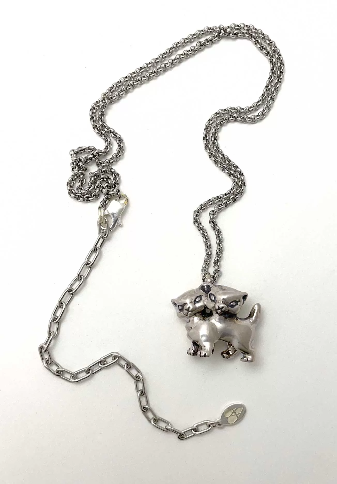 Two Headed Cat Necklace