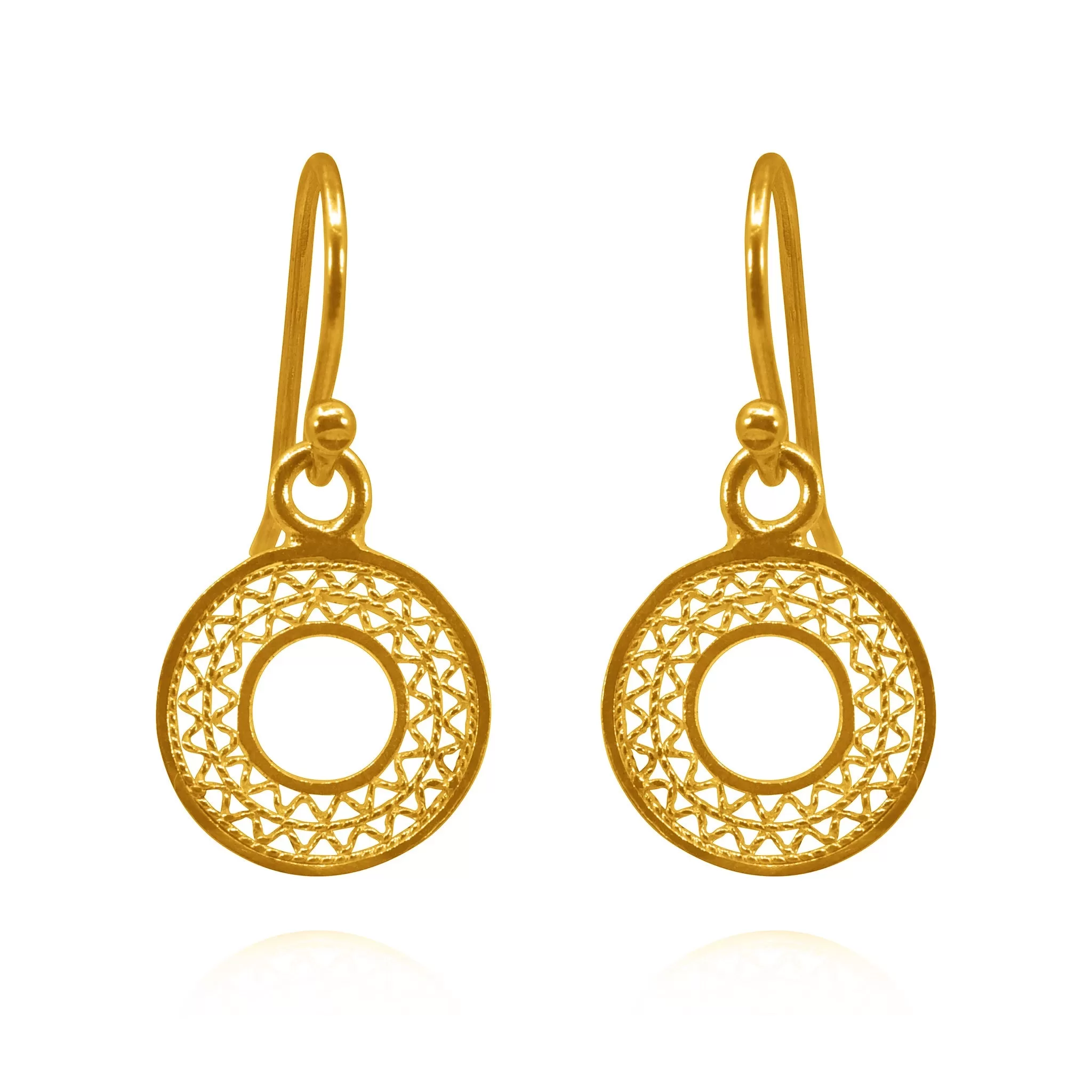 VALERIA GOLD EXTRA SMALL EARRINGS FILIGREE