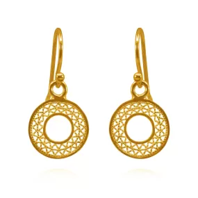 VALERIA GOLD EXTRA SMALL EARRINGS FILIGREE