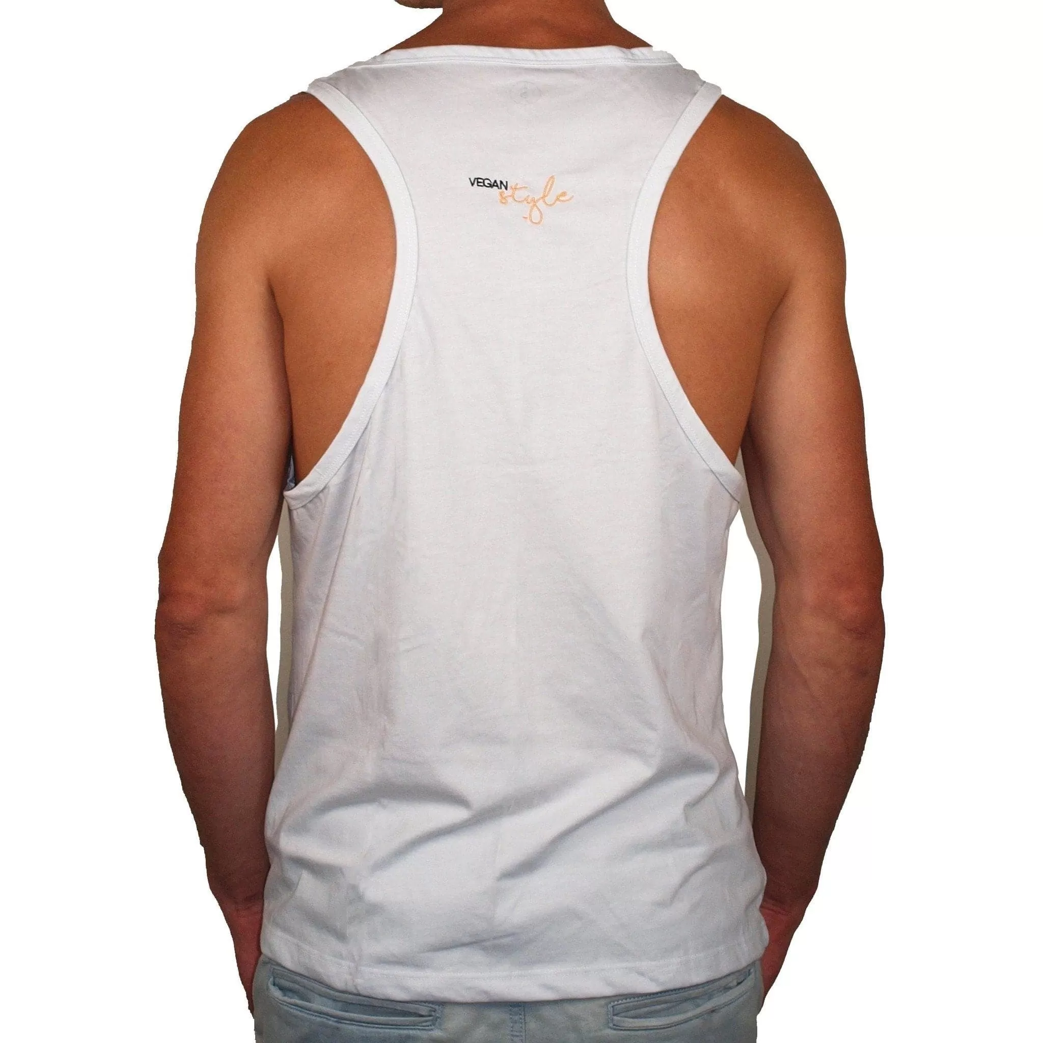 Vegan Style Men's Tank Top in white