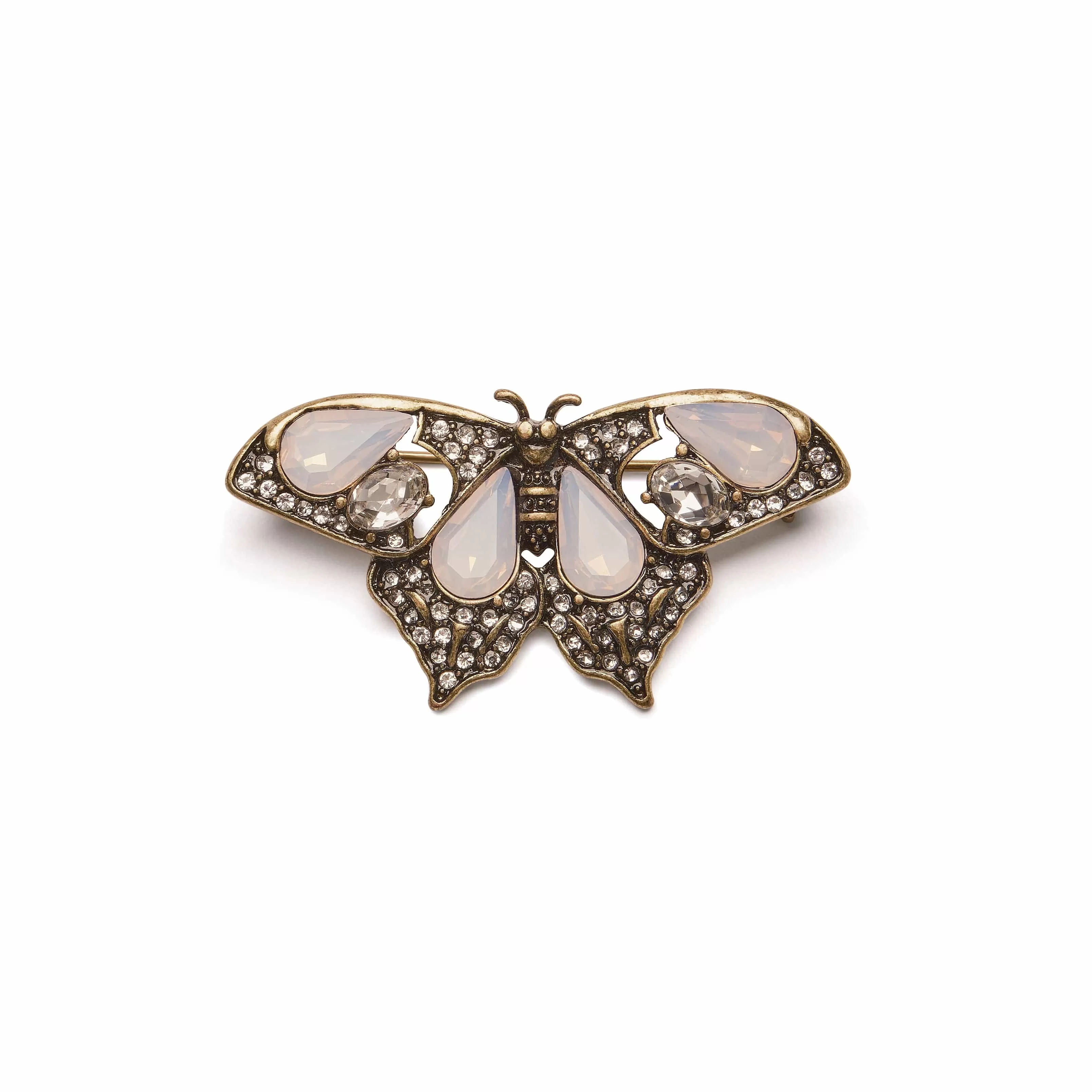 Vintage Butterfly Brooch: Pink Opal Vintage Brooch