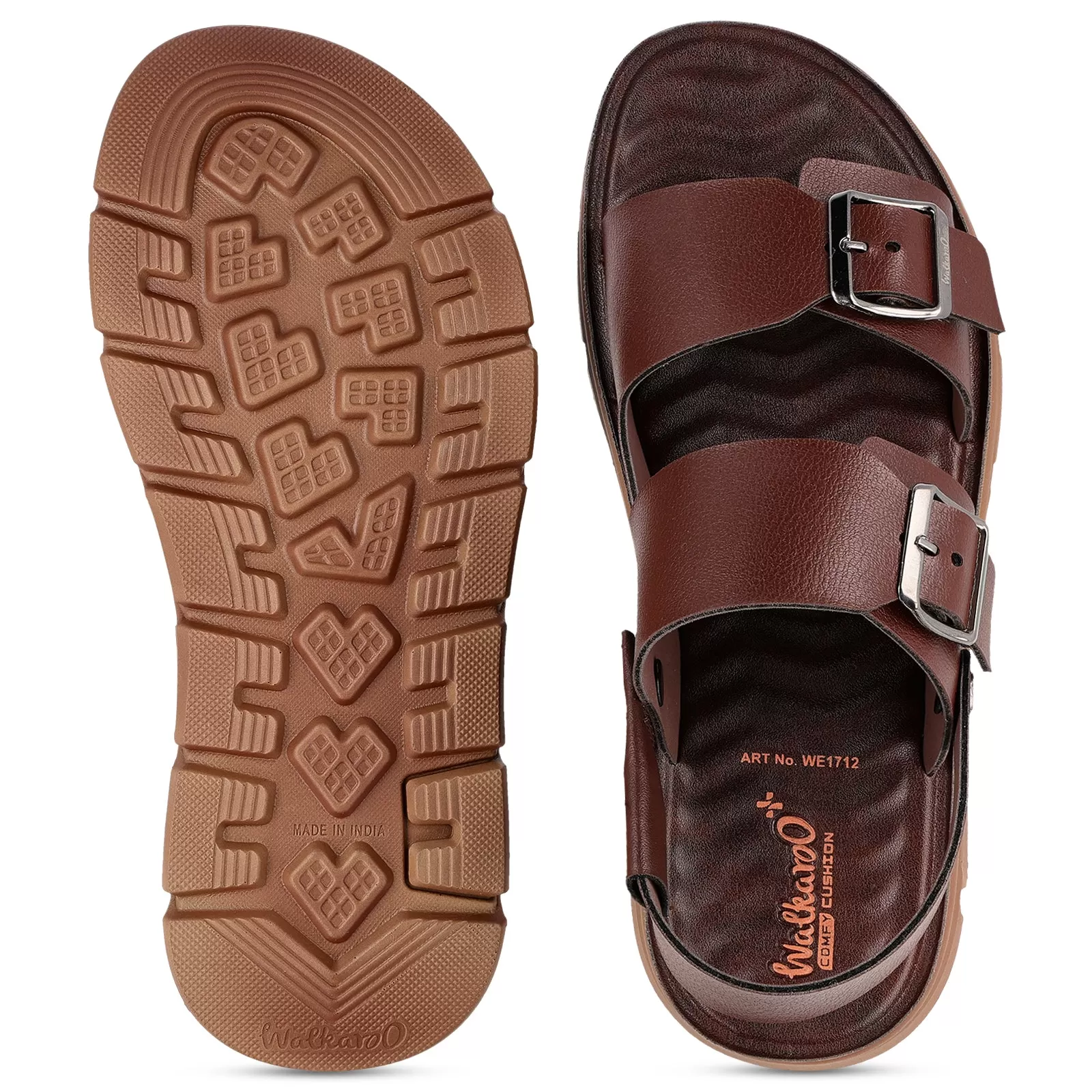 Walkaroo  Men Sandals  - WE1712 BROWN