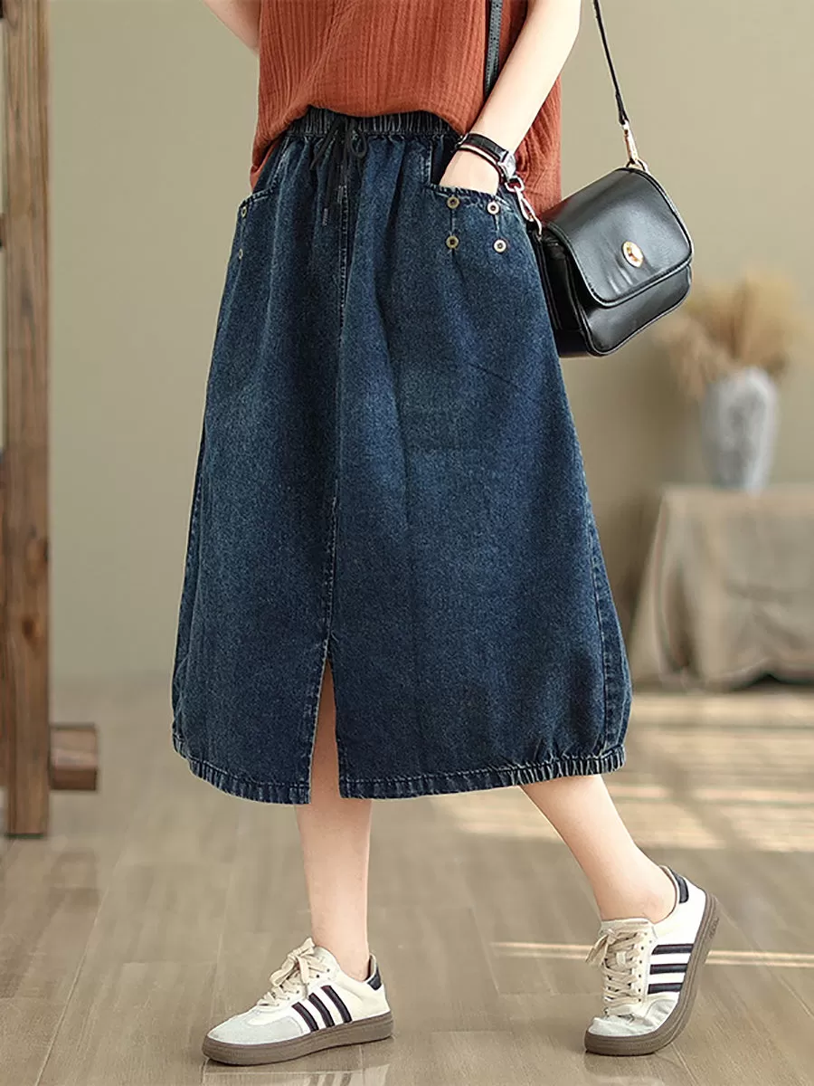 Women Summer Casual Denim Skirt KL1036