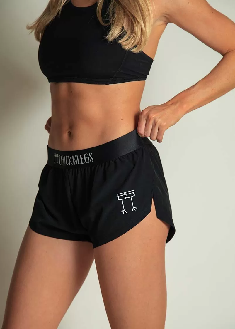 Women's Black 1.5" Split Shorts