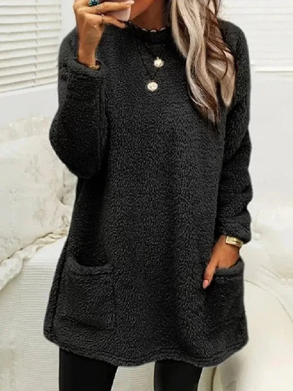 Women's Lightweight Ethnic Print Sweatshirt Pullover