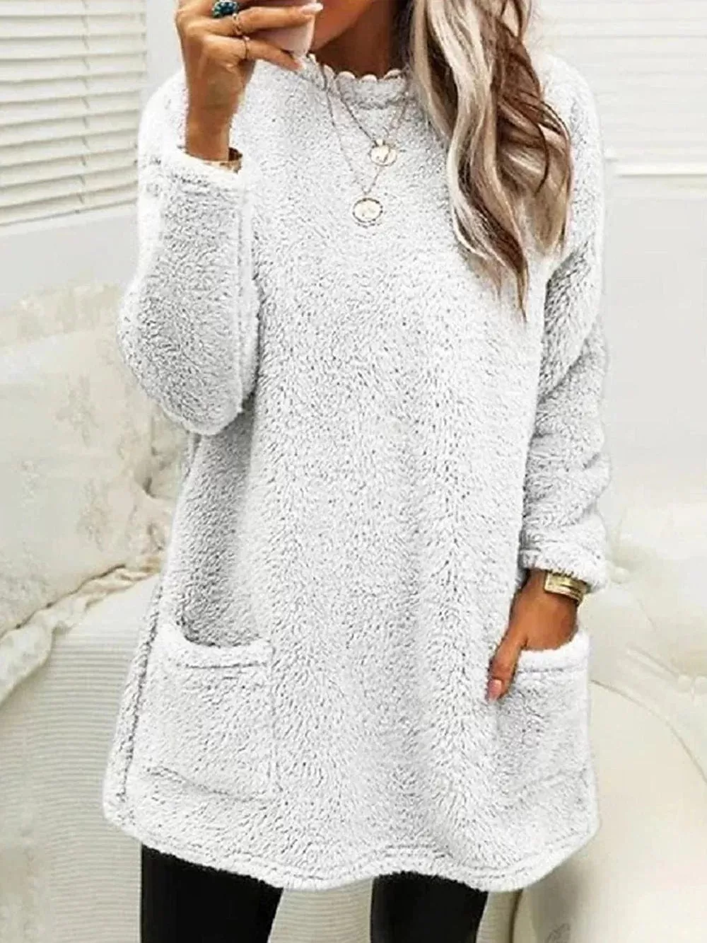 Women's Lightweight Ethnic Print Sweatshirt Pullover