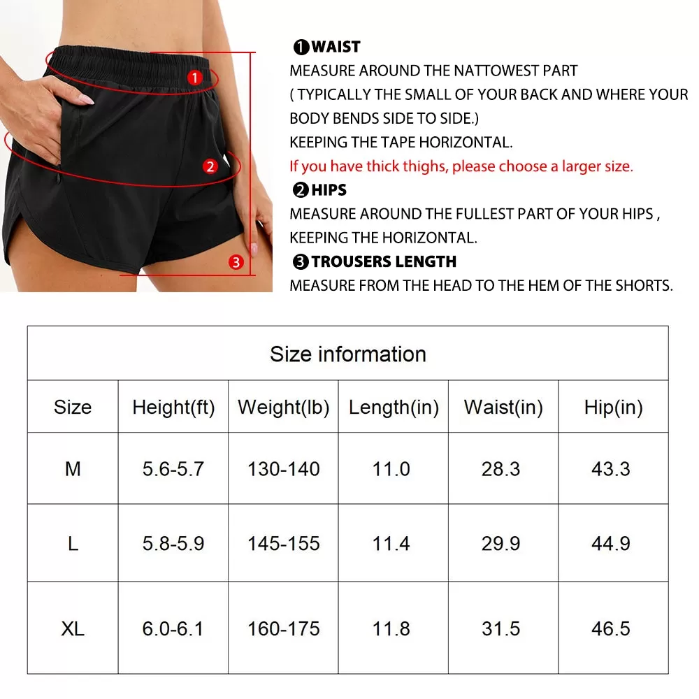 Women's Running Shorts Athletic Shorts With Lining