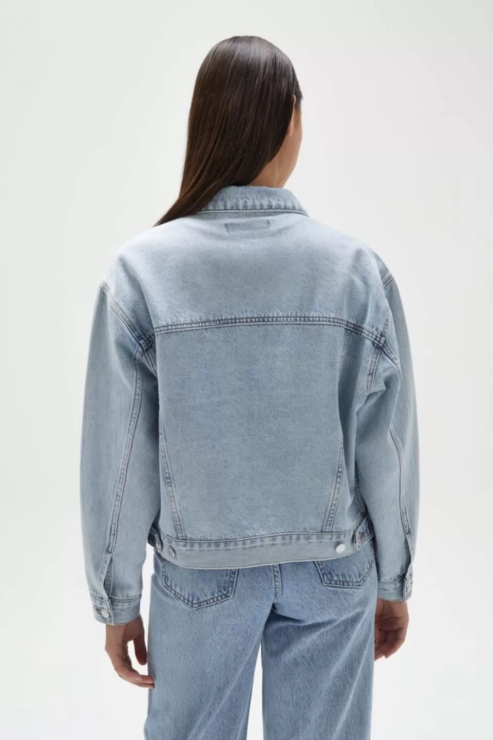 Womens Super Light Blue Denim Jacket