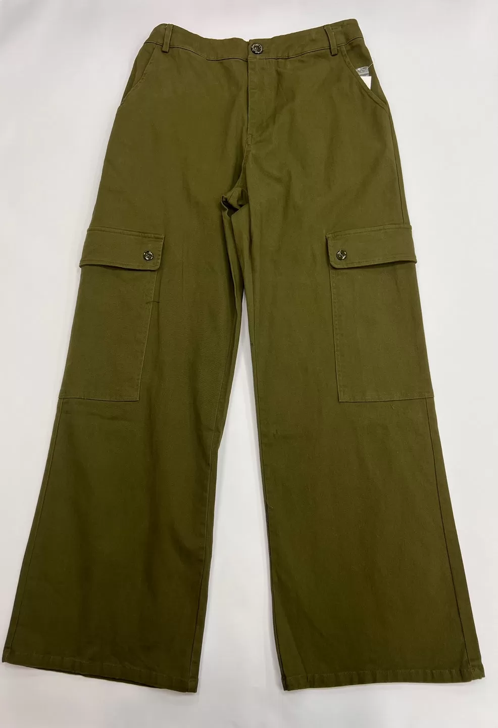 Women's Twill Wide Pants with Pockets