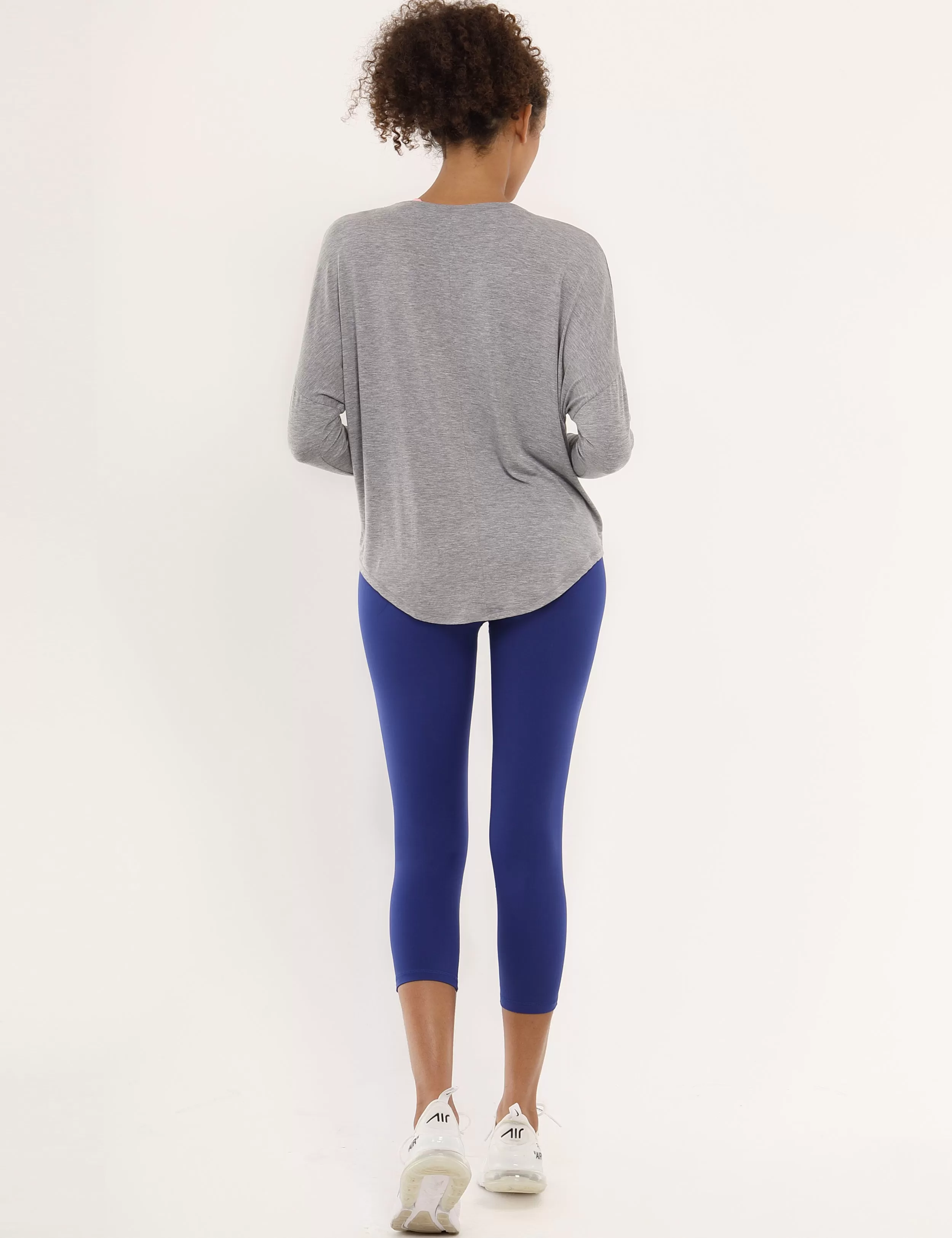 Yoga Batwing Tunic Tops heathergray